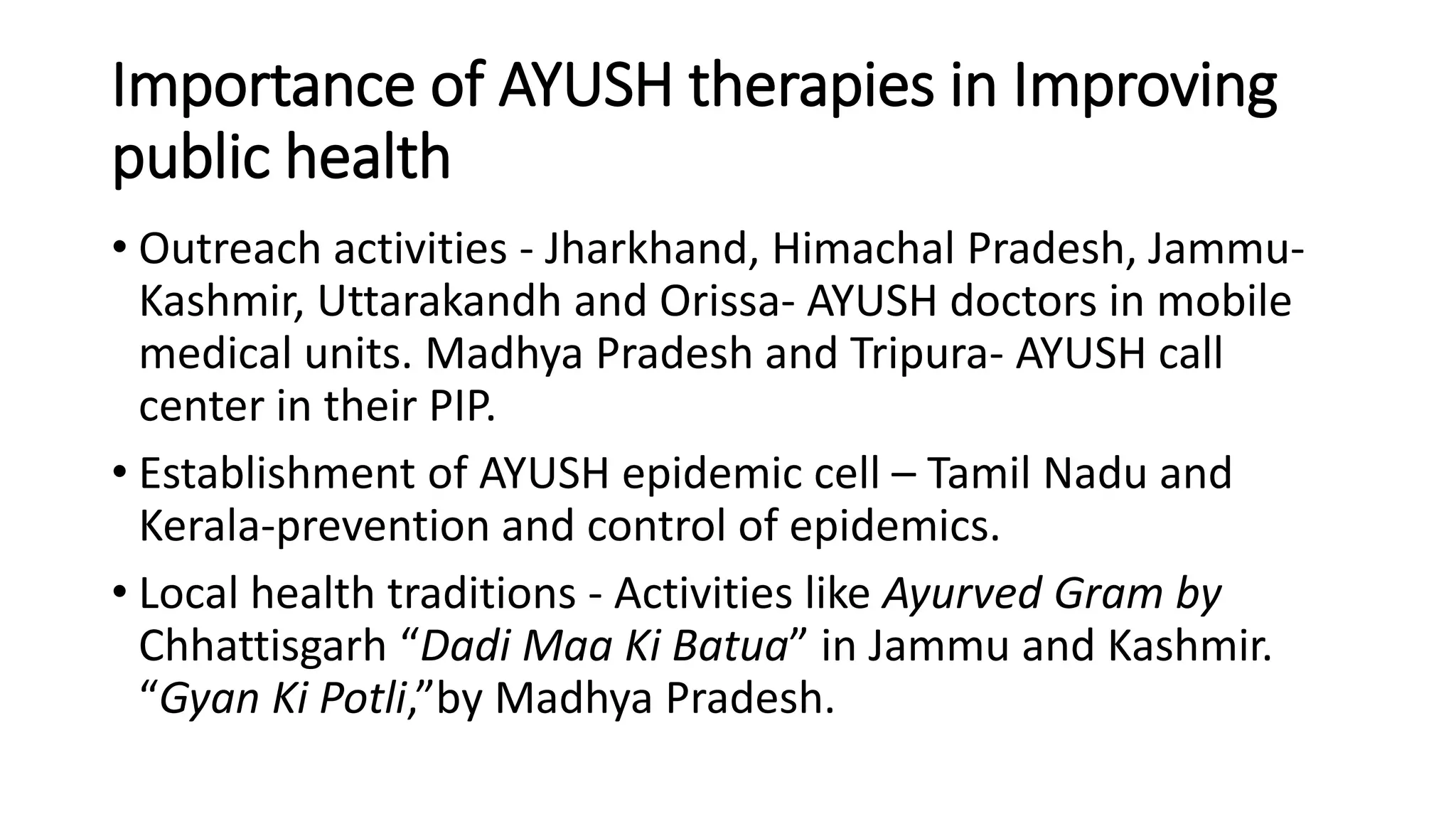 Introduction of ayush | PPTX
