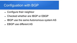 Introduction of BGP protocol in Cisco router configuration between two ...