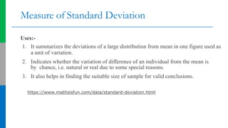 Unit Deviation Introduction of biostatistics | PPTX
