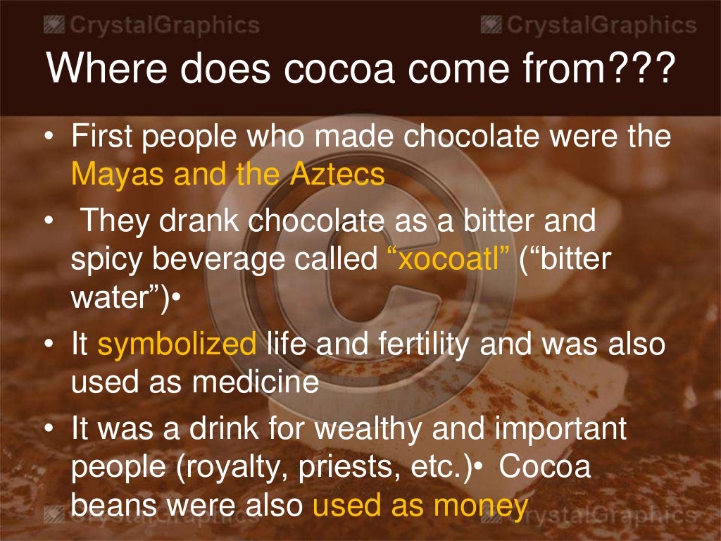 Introduction of chocolate industry