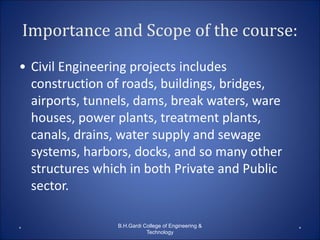 Introduction of Civil Engineering slides | PDF