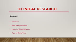 Introduction to Clinical Research....... | PPTX