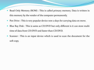 Introduction of computer | PPTX