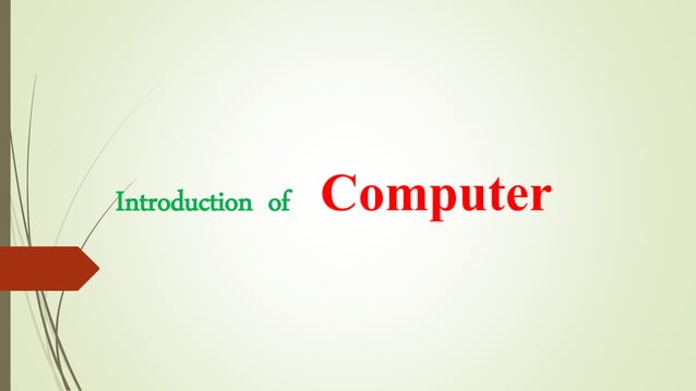 Computer Introduction | PPT