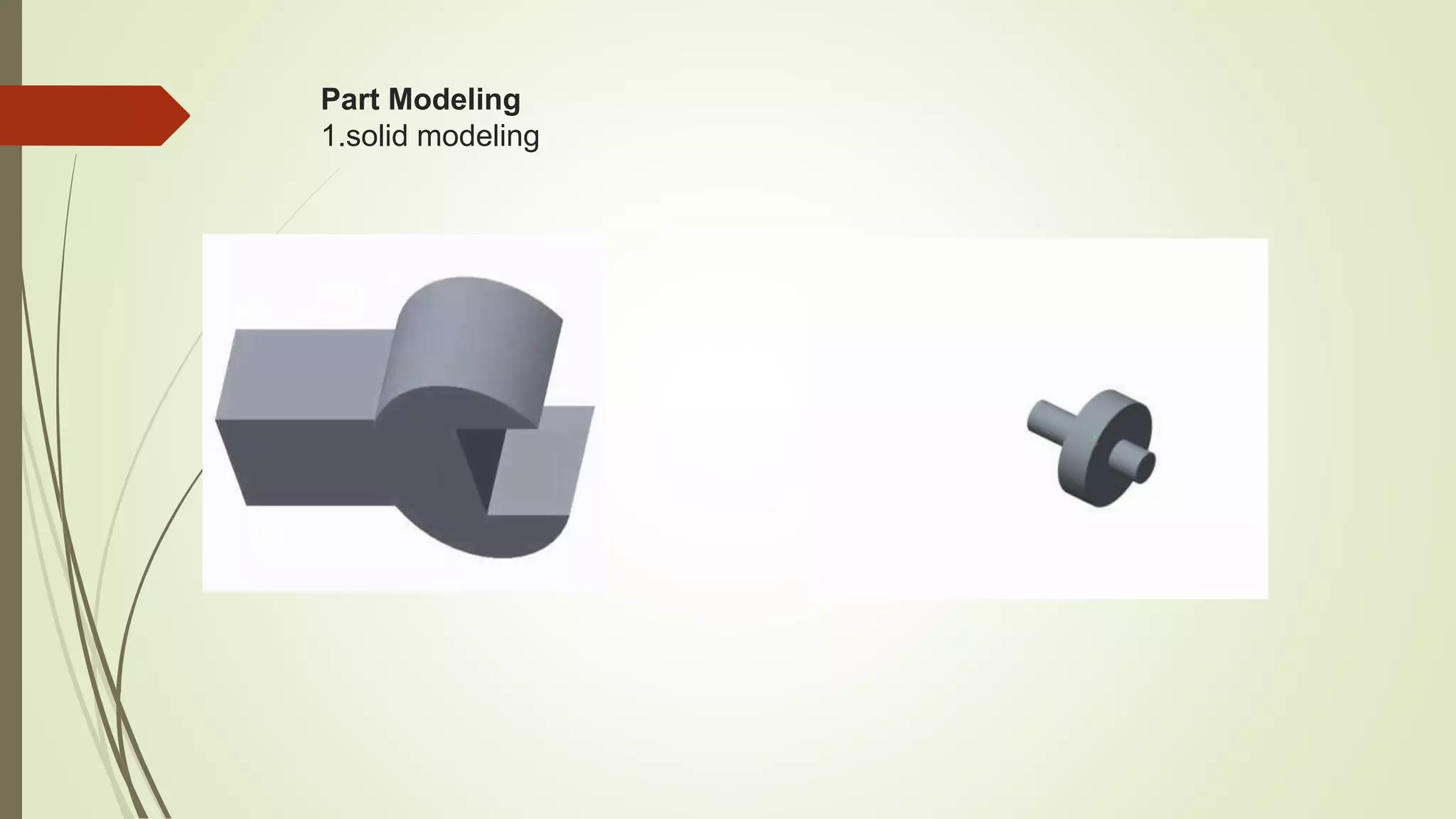 Part Modeling
1.solid modeling