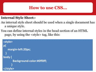 Introduction of css | PPT