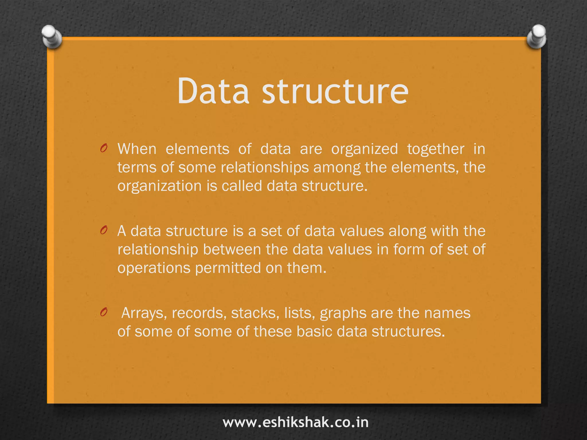 Introduction of data structure | PPT