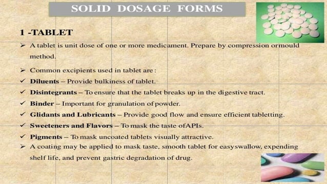 Introduction of different dosage form | PPTX