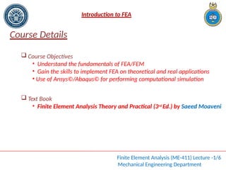 Fea Application Introduction of FEA (Lecture 1 - 6)-1.pptx