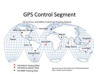 Satellite Positioning 
• Also required in the equation to solve the 4 
unknowns is the actual location of the 
satellite. ...