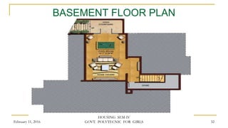 Programme Basement Introduction of basic housing & Planning -A Live case Study | PPTX