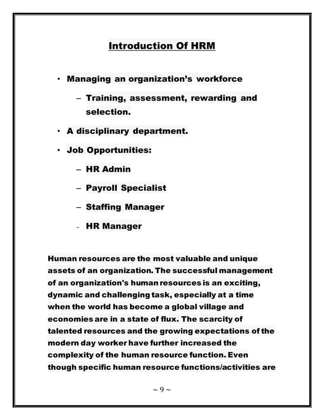 Human Resource Management Of KFC