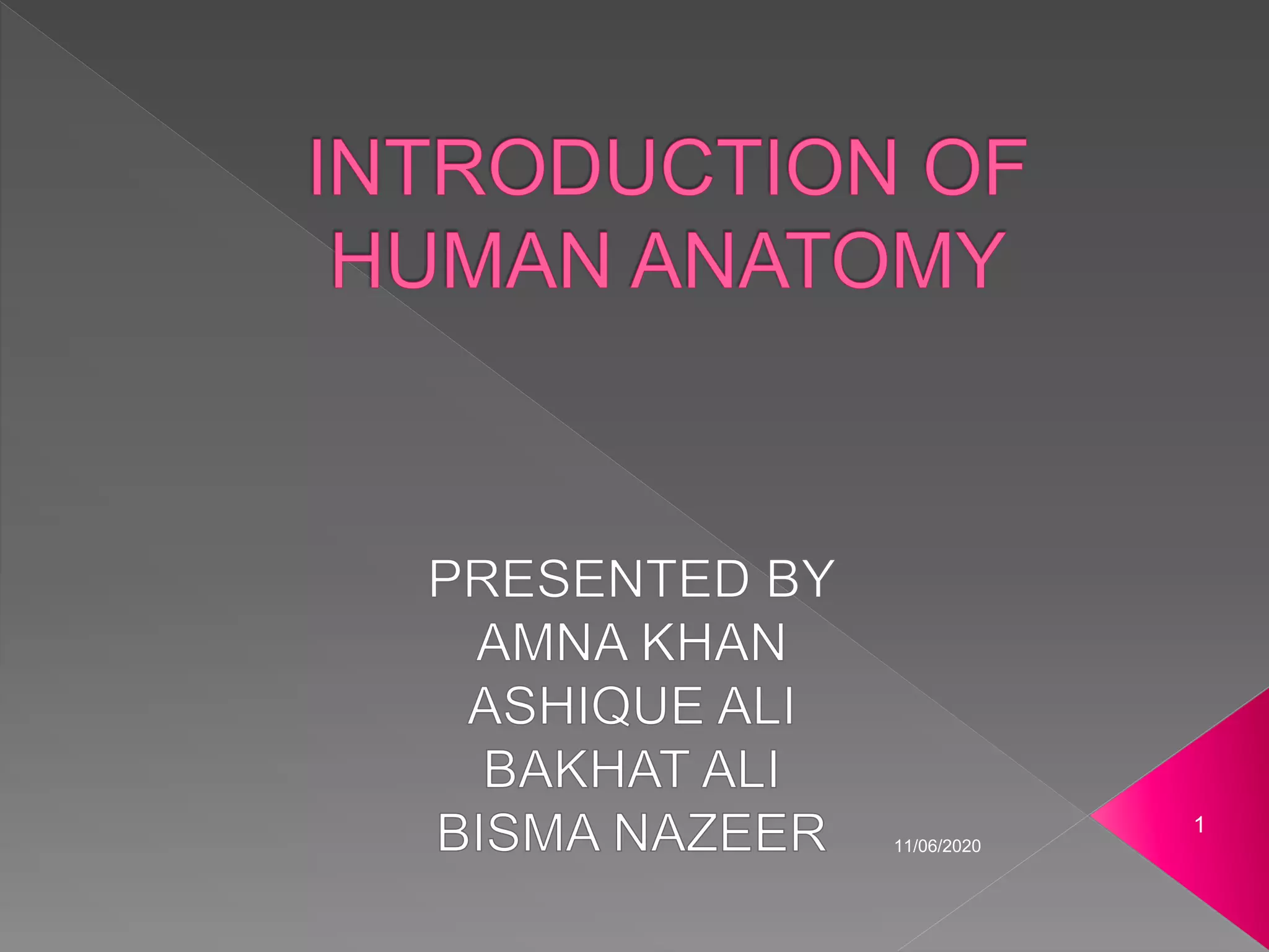 Introduction of human anatomy | PPT