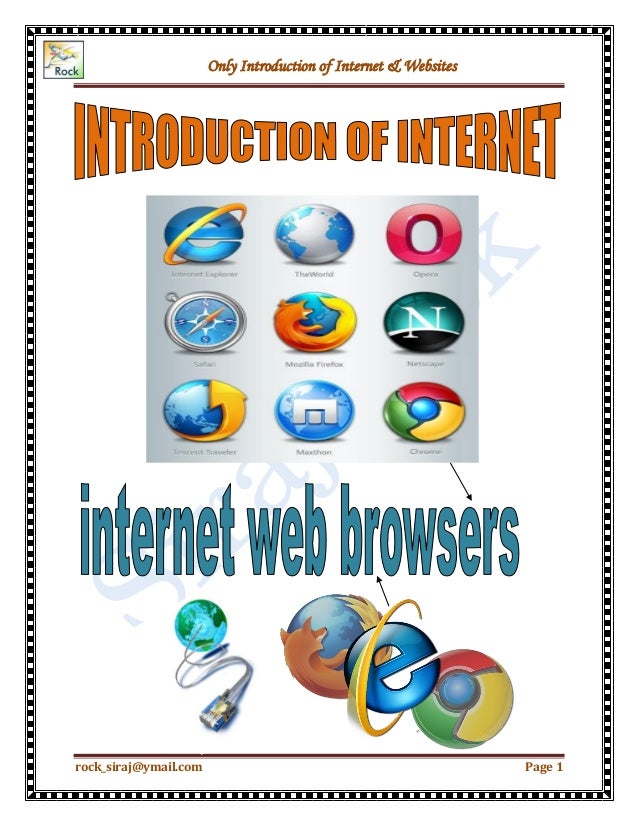 Introduction of Internet Hindi Notes