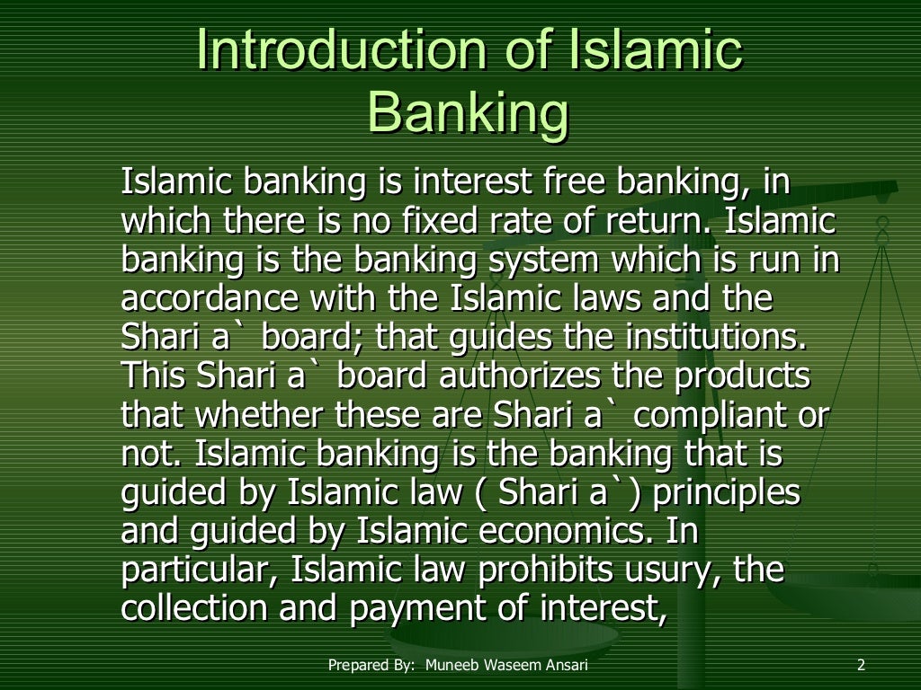 Introduction of islamic banking