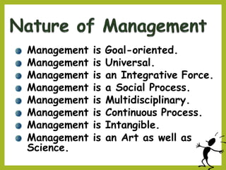 Management Universal Process Introduction of management | PPTX