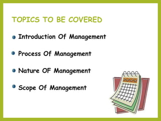 Introduction of management | PPTX