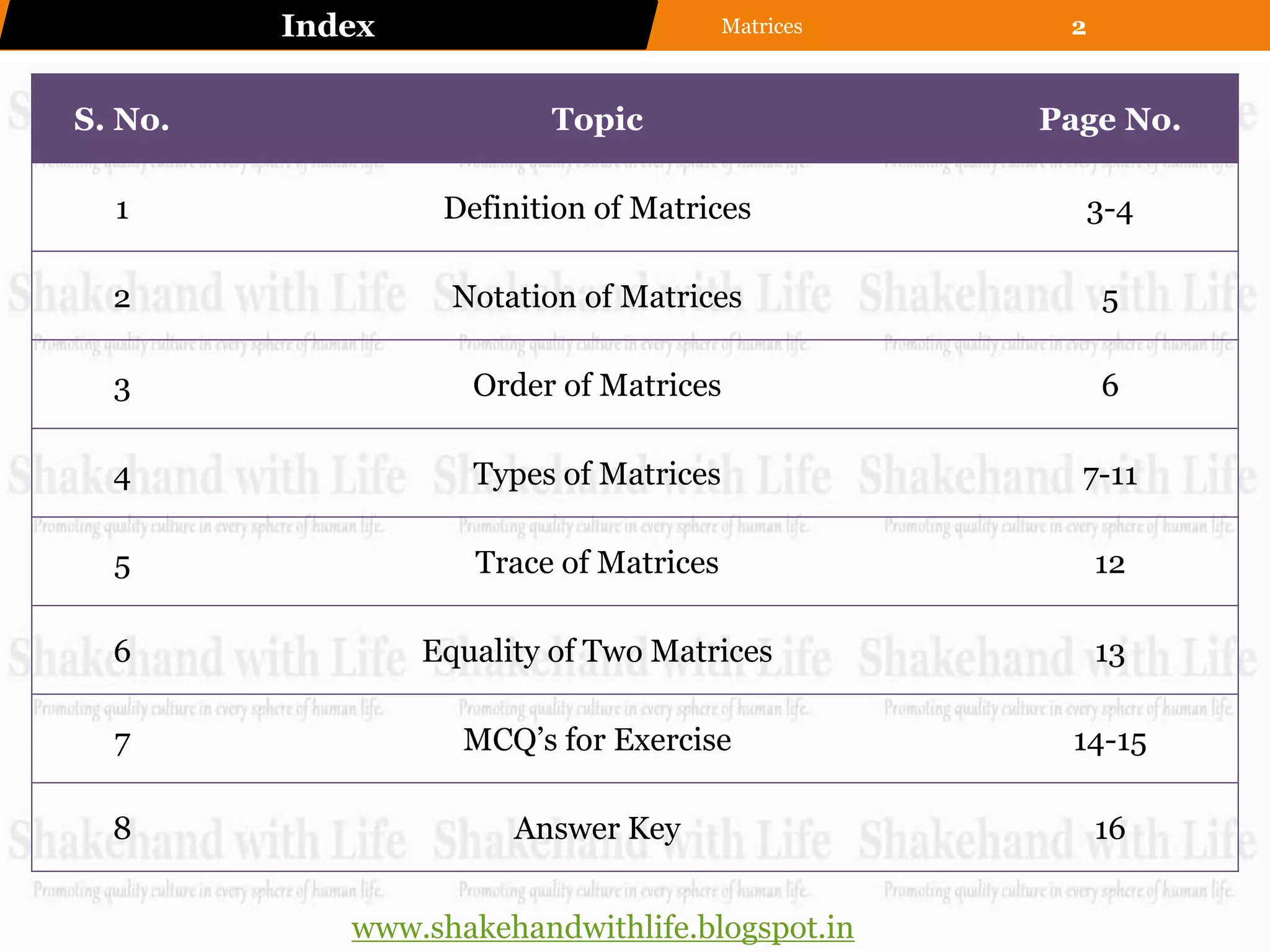 Introduction of matrices | PDF