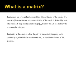 Introduction of matrix | PPTX