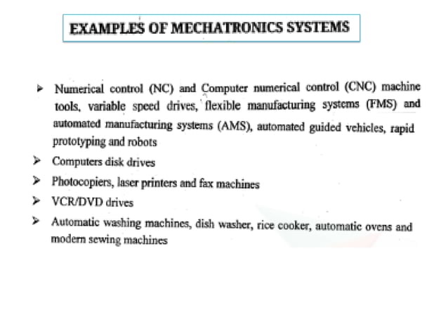 Introduction of Mechatronics | PPT