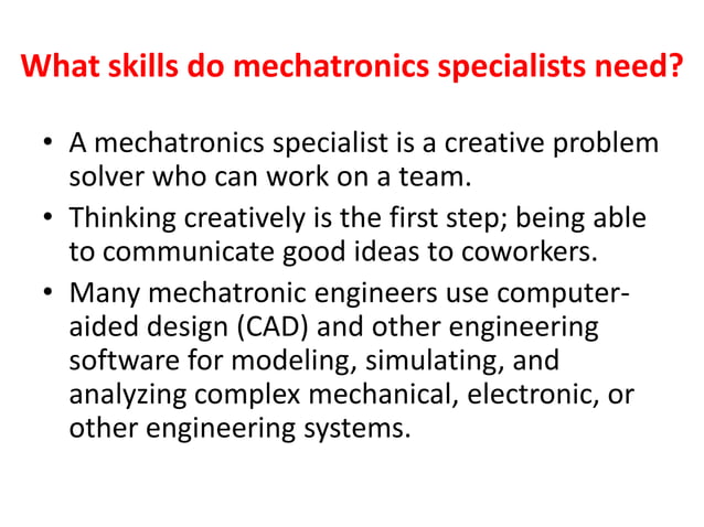 Introduction of Mechatronics | PPT