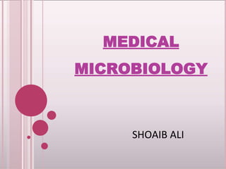 MEDICAL
MICROBIOLOGY
SHOAIB ALI
 