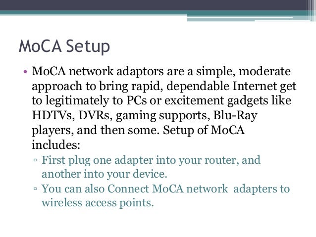 moca network adaptor moca network adaptor