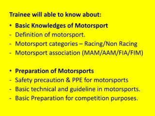 Introduction of Motorsport / Auto Racing | PPTX