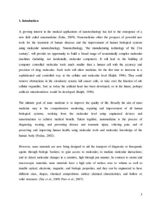 Essay on nanotechnology