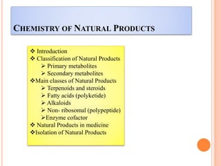 Introduction of natural products | PPTX