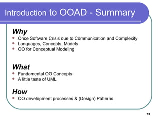 Introduction of object oriented analysis & design by sarmad baloch | PPT