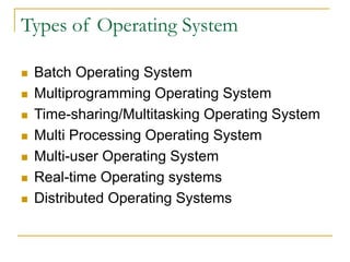 Introduction of operating system | PPT