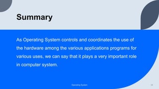 Introduction of operating system | PPT