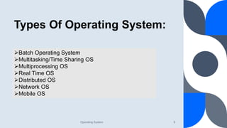 Introduction of operating system | PPT