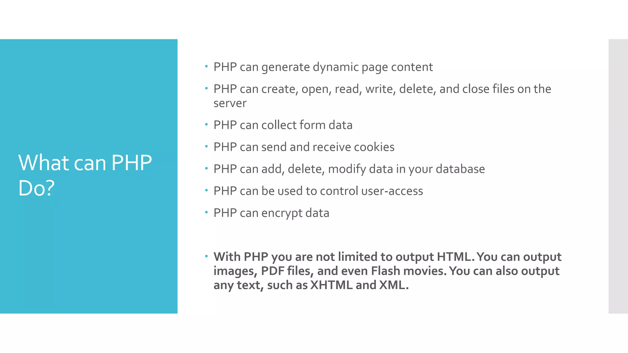 Introduction of PHP.pdf | Web Development | Internet