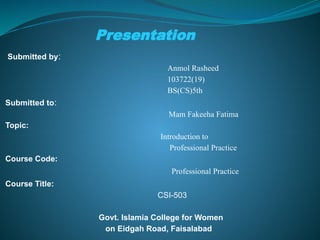 Professional Practice Introduction Introduction of Professional Practice.pptx