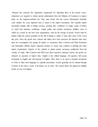 FOOD REGULATORY AUTHORITIES IN PAKISTAN | DOCX