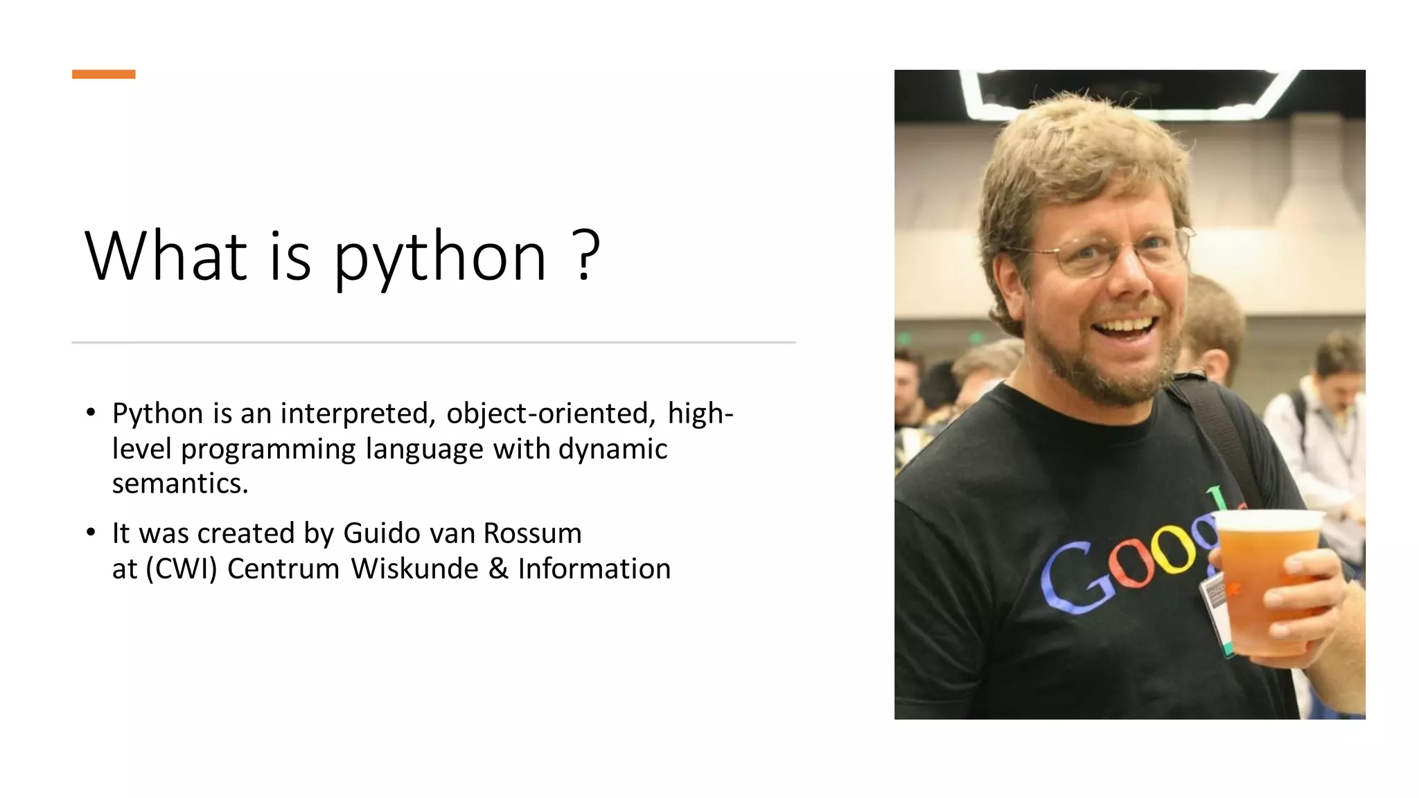 Introduction of python | PPT