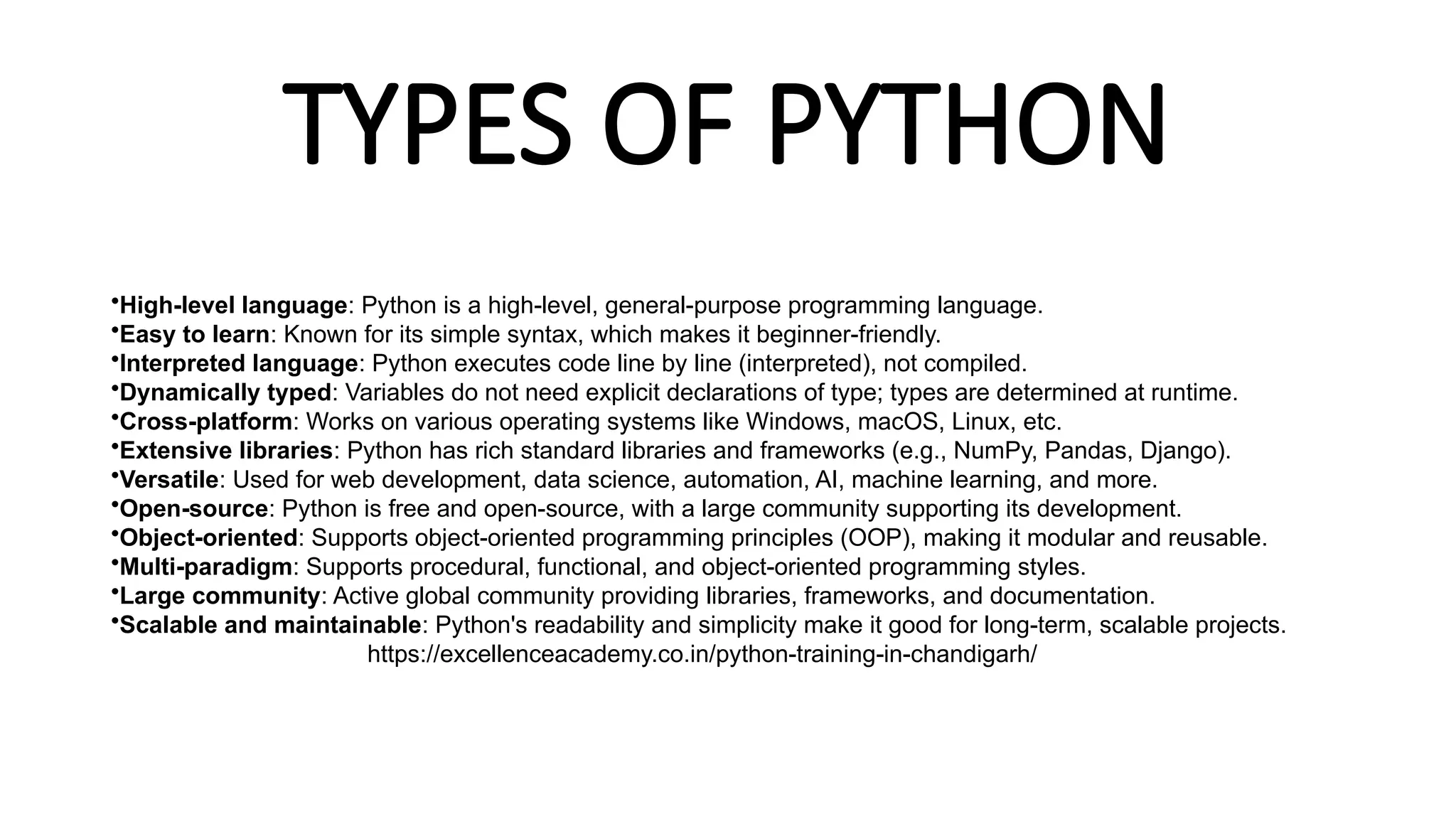 Python Course In Chandigarh And Mohali | PPT