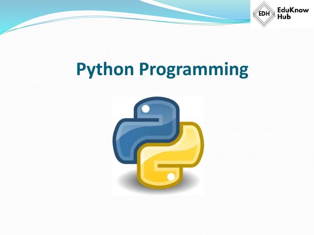Introduction of python programming | PPT