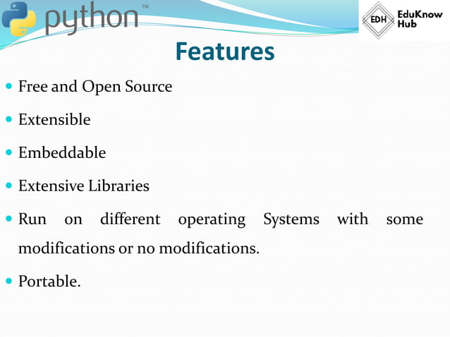 Introduction of python programming | PPTX | Operating Systems ...