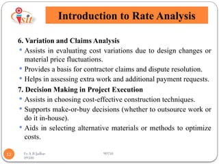 Rate Analysis Example introduction of rate analysis for various items.pptx