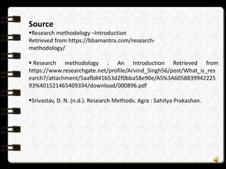 Introduction of research methodology | PPTX