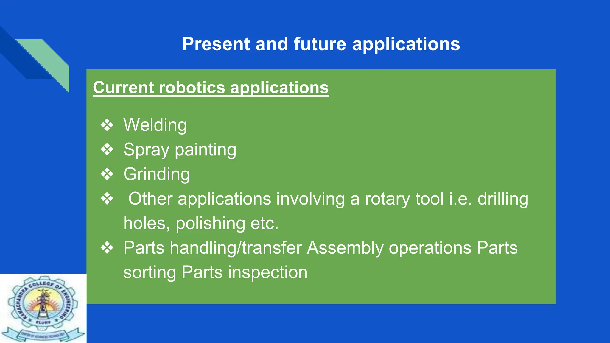 INTRODUCTION OF INDUSTRIAL ROBOTICS ppt Free Download INTRODUCTION OF INDUSTRIAL ROBOTICS ppt Free Download