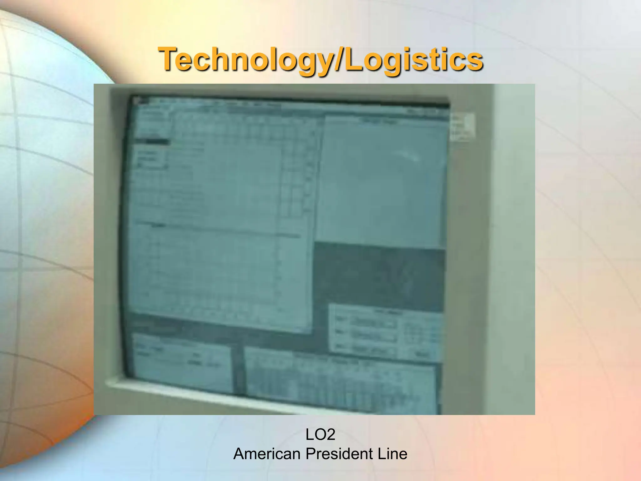 Technology/Logistics
LO2
American President Line
 