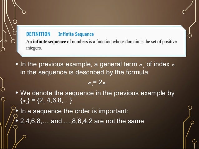 Introduction of sequence