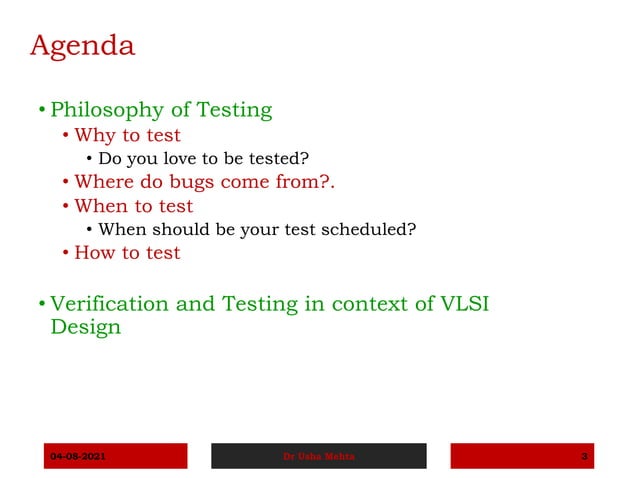Introduction of testing and verification of vlsi design | PDF