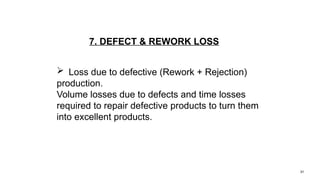 Defect Or Rework Pict Introduction of TPM - KK (Kobetsu Kaizen) | PPTX