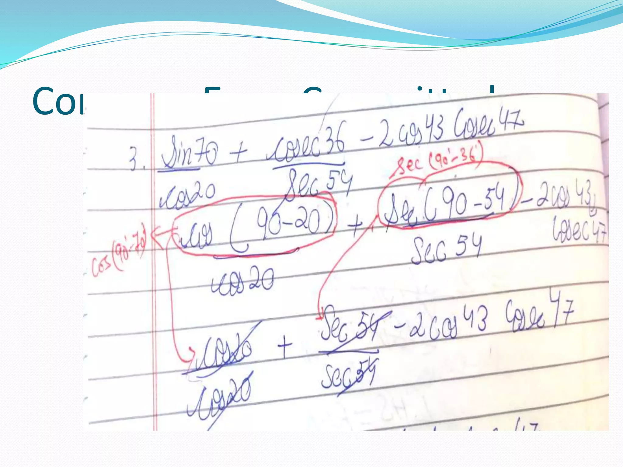 Common Error Committed
 