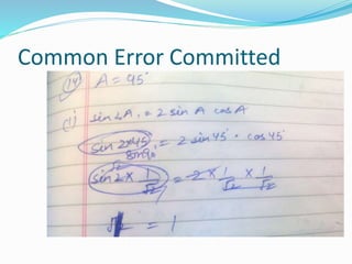 Common Error Committed
 
